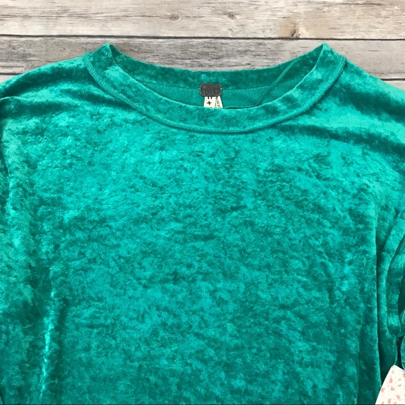 New Free People Milan Crushed Velvet Top - Picture 5 of 8